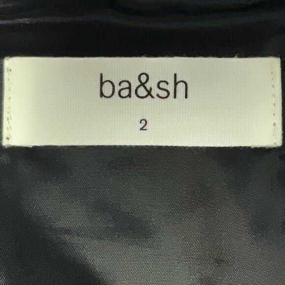 Ba&sh Walas Puff Quilted Zip Front Black Mini Skirt M 2 $195 - Picture 6 of 8